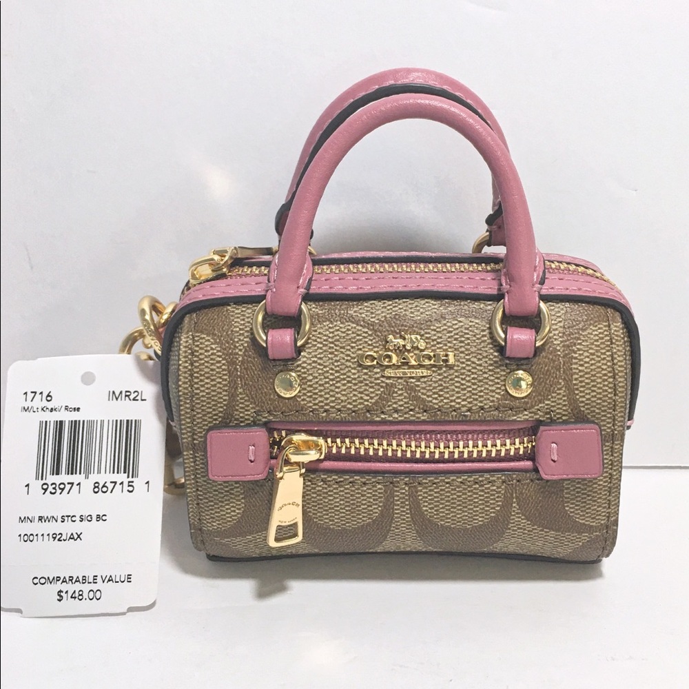 Coach Mini Rowan Satchel Bag Purse Charm NWT - Picture 5 of 9